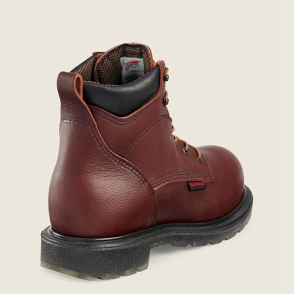 Red Wing Mens Supersole® 2.0 - 6-inch Waterproof Csa Toe - Safety Boots Burgundy - 8217VQDZI